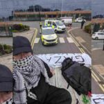 Activists paid Israel supplier Leonardo a visit in Edinburgh