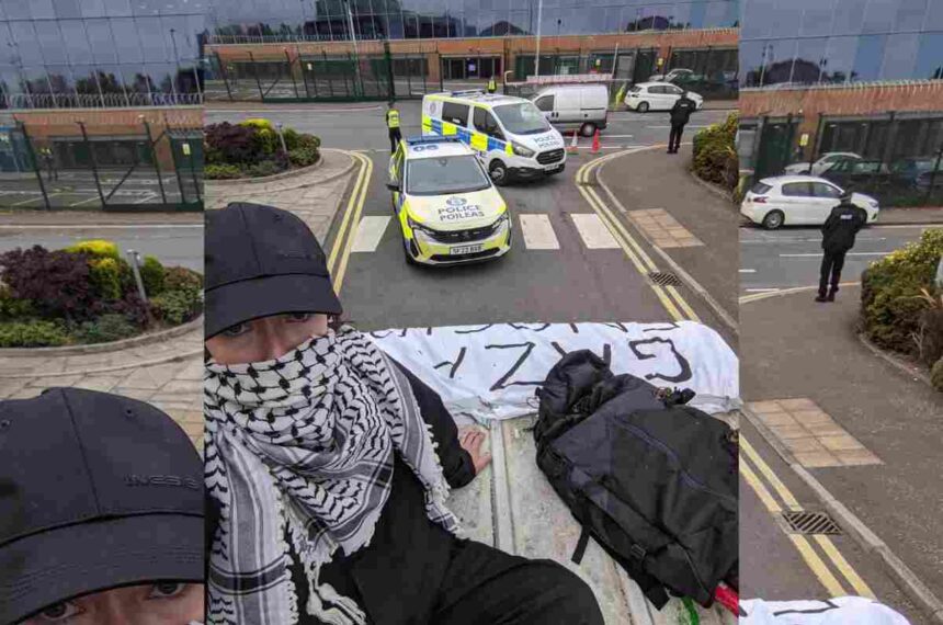 Activists paid Israel supplier Leonardo a visit in Edinburgh