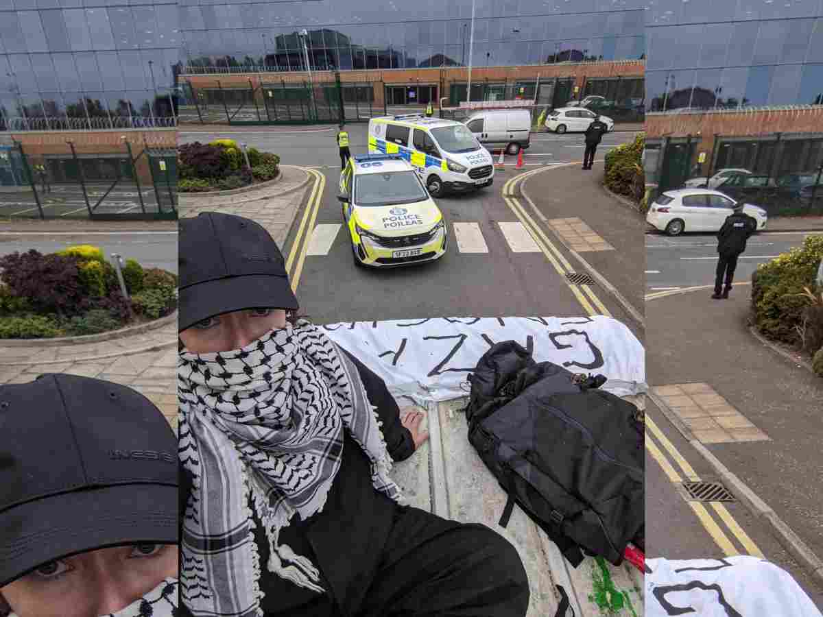 Activists paid Israel supplier Leonardo a visit in Edinburgh