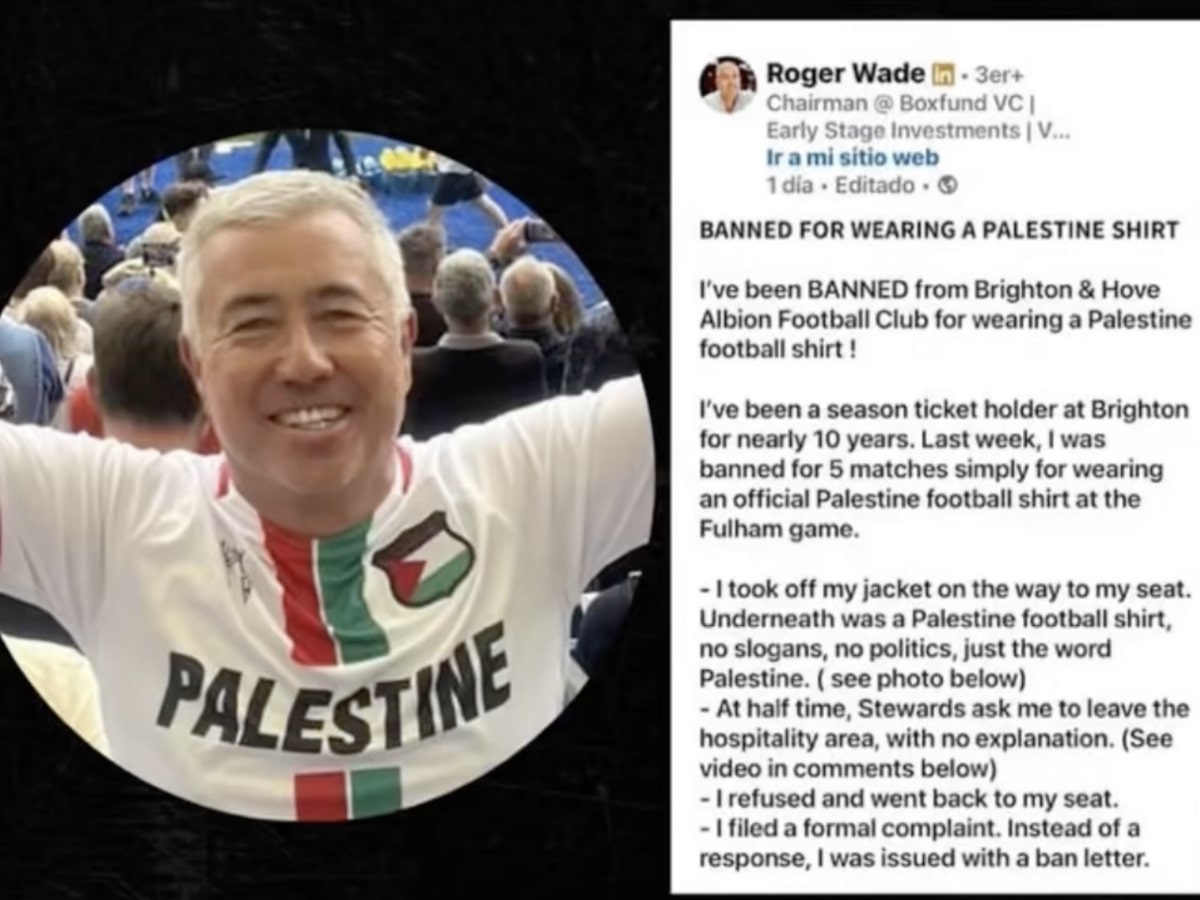 Brighton FC bans fan for wearing Palestine shirt