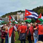 Cuba solidarity was on full display at a recent Palestine protest