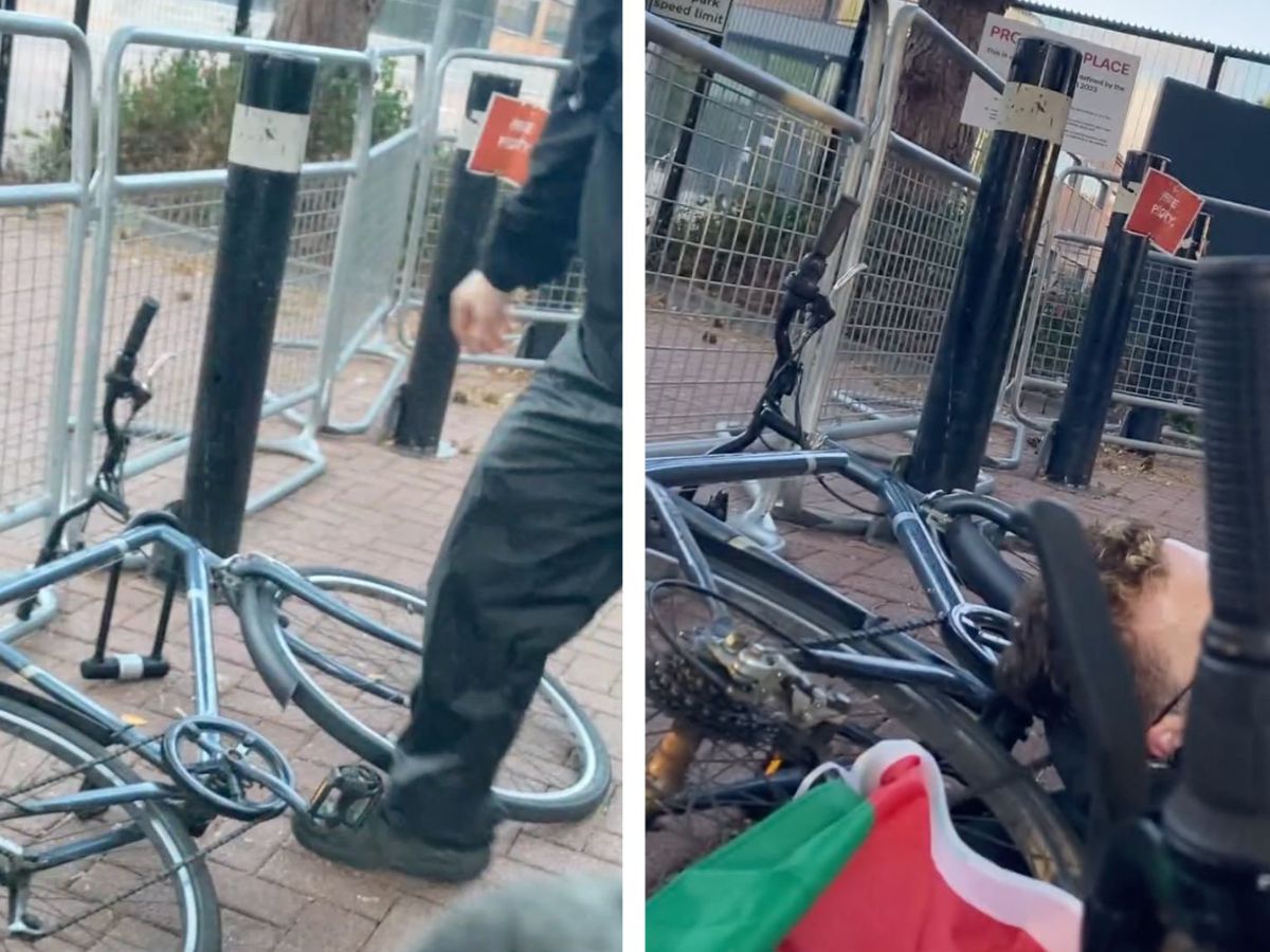 Elbit Systems HQ just got blockaded - with bicycles