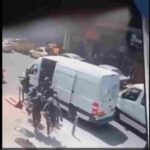Israeli forces just ram raided and looted a shop in Ramallah