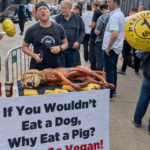 Meatopia attendees given something to chew on by PETA
