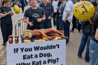 Meatopia attendees given something to chew on by PETA