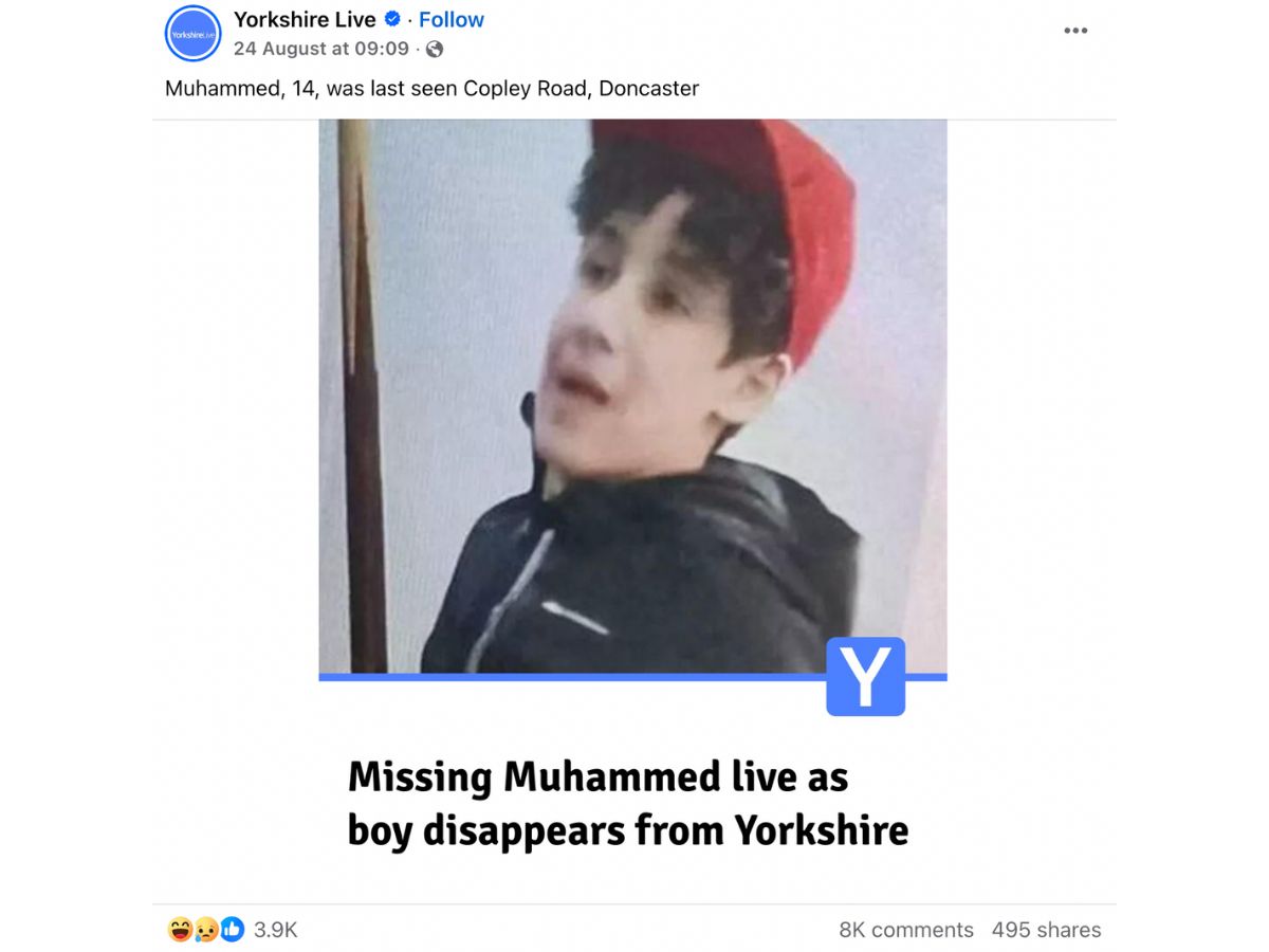Vile racists make fun of missing child Muhammed