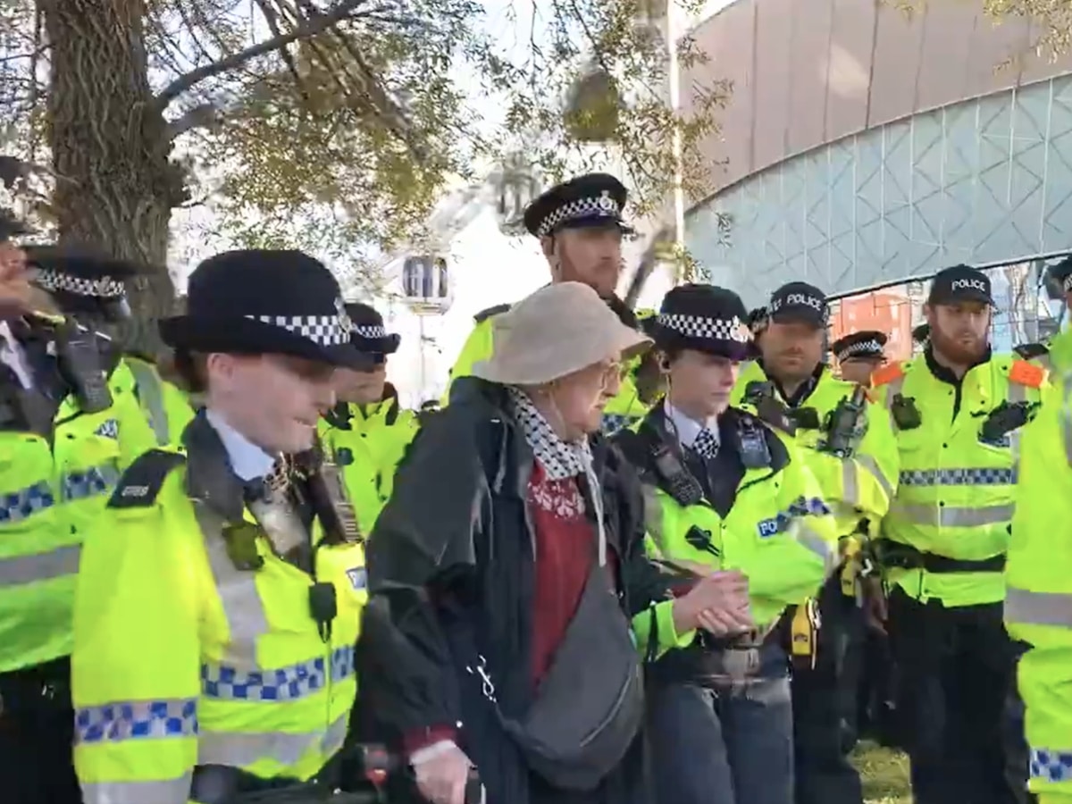 100+ pensioners arrested for protesting outside Labour conference