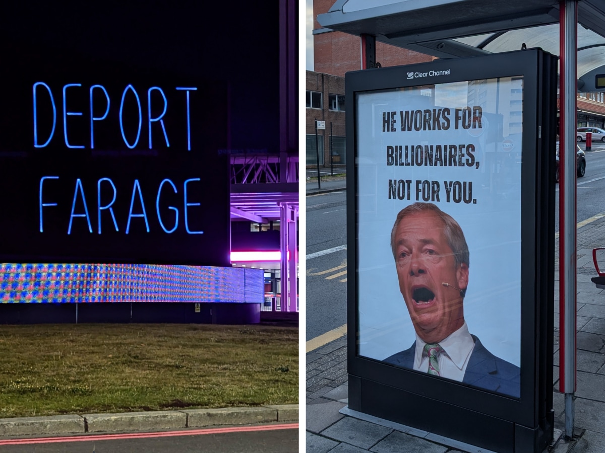 Climate Resistance target Nigel Farage & the Reform Conference
