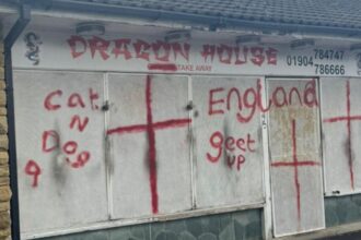 Dragon House takeaway targeted by Raise The Colours racists