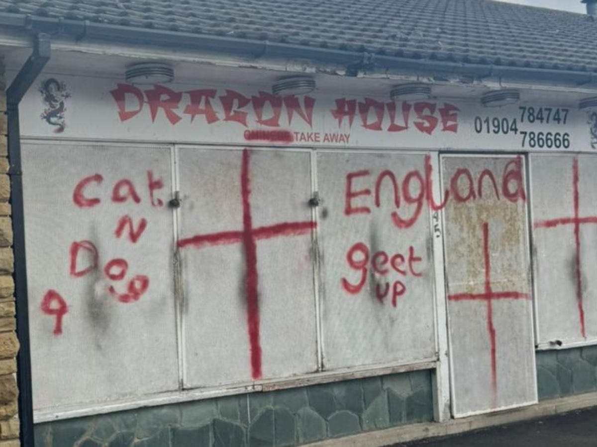 Dragon House takeaway targeted by Raise The Colours racists