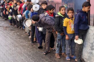 From school queues to food queues... what of Gaza's children?