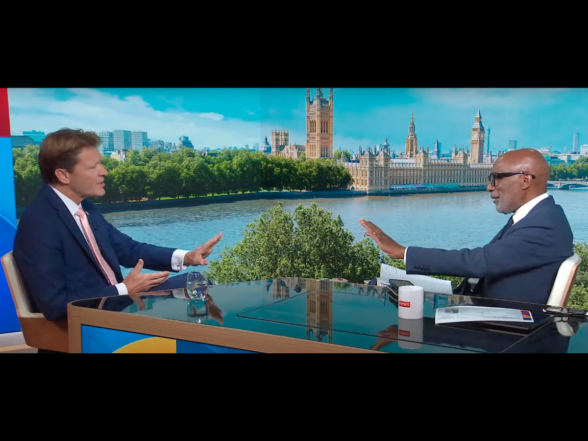 Richard Tice crashes out in softball Sky News interview