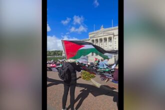 Stormont sees protest over Israel's genocide in Gaza
