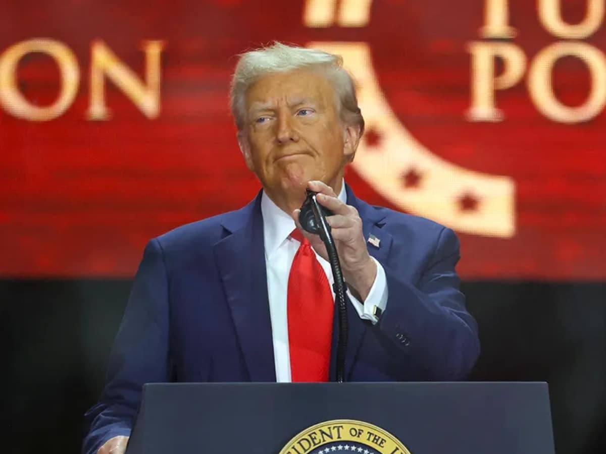 Trump uses Charlie Kirk memorial to brag and spout hate