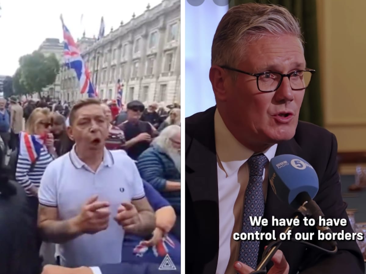 Unite the Kingdom marcher calls for Starmer to be shot