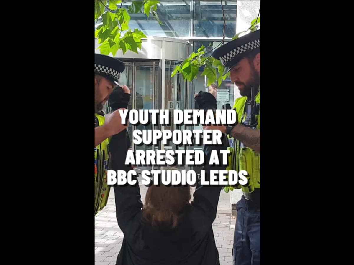 Youth Demand continue protests against BBC bias, now at Leeds