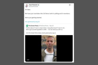 Zack Polanski said Greens are beating the Lib Dems. Is that true?