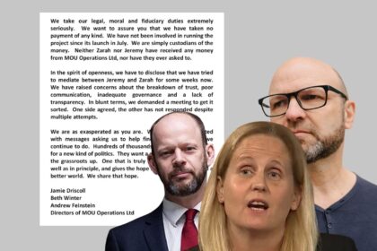 'disappointment' over Your Party feud