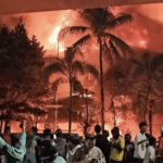 protesters set fire to parliament after cops kill taxi driver