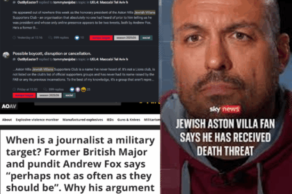 Aston Villa Jewish supporters club has no presence online