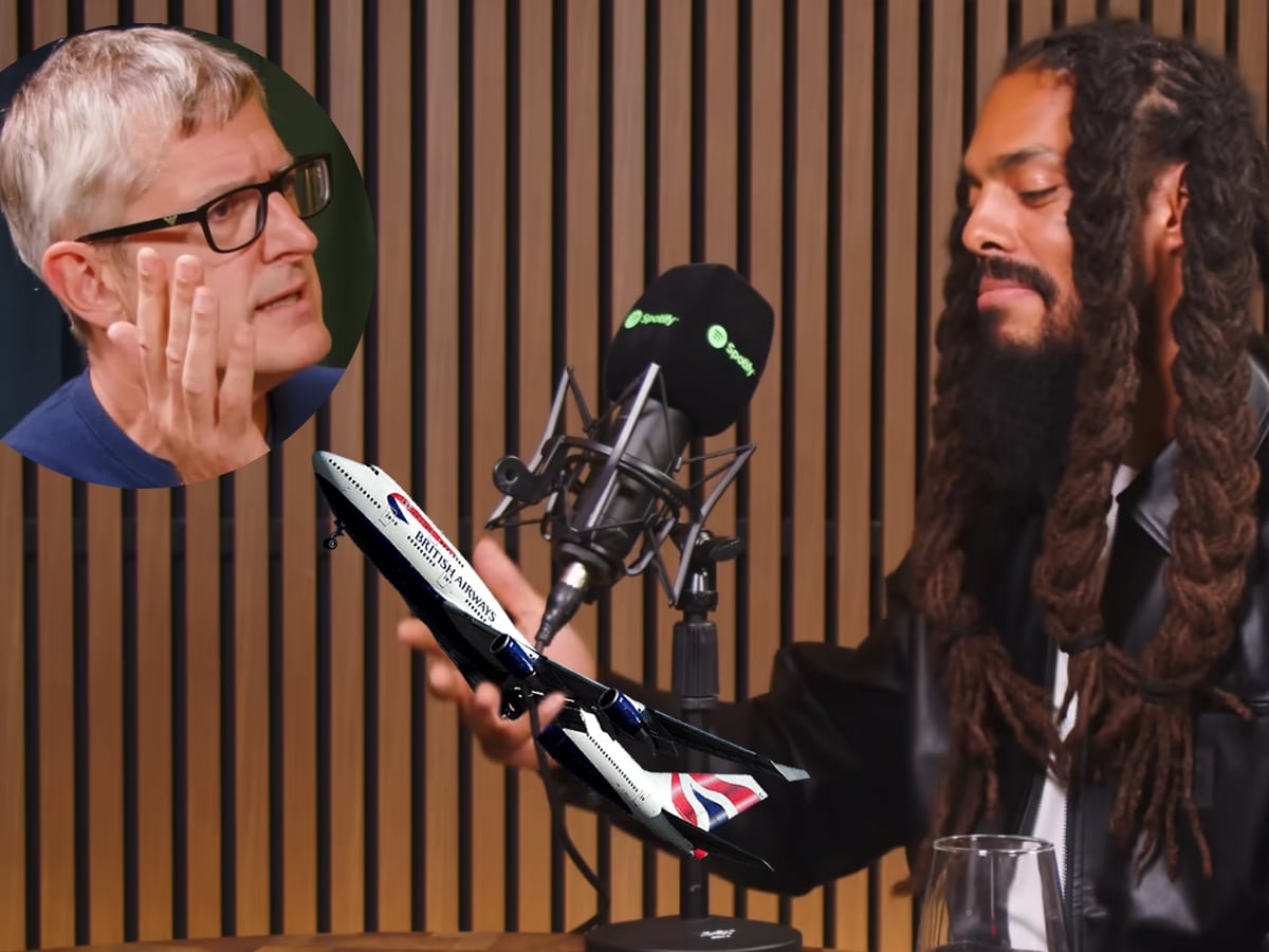 Bob Vylan speaks on British Airways panic-dumping Louis Theroux