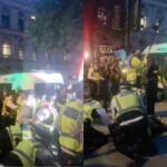 Cops turn violent at flotilla solidarity protest in Downing Street