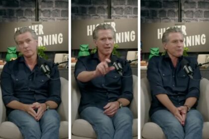 Democrat Gavin Newsom malfunctions over Israel funding