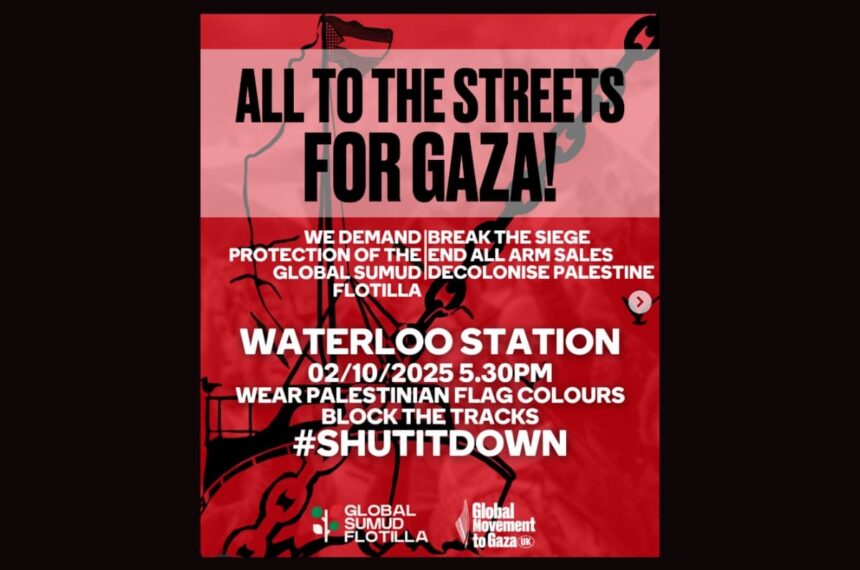 Gaza humanitarian flotilla protests planned across the UK