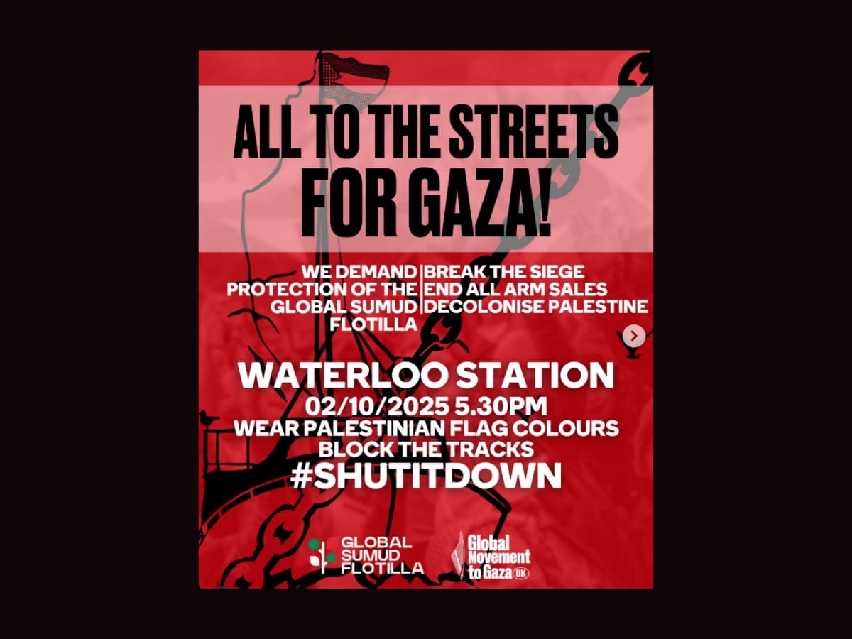 Gaza humanitarian flotilla protests planned across the UK