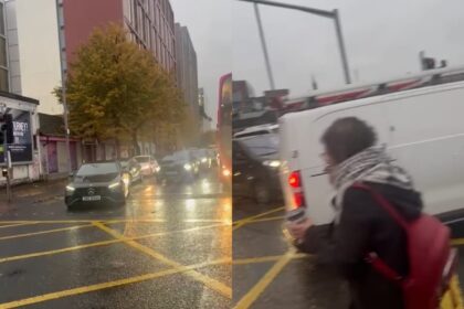 Gridlock in Belfast as Palestine protestors shut down motorway