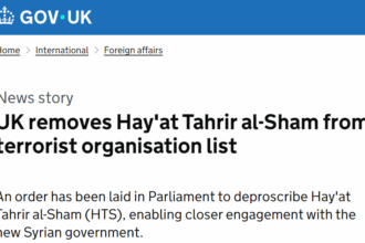 HTS, the Syrian ISIS subsidiary, removed by Starmer from terror list
