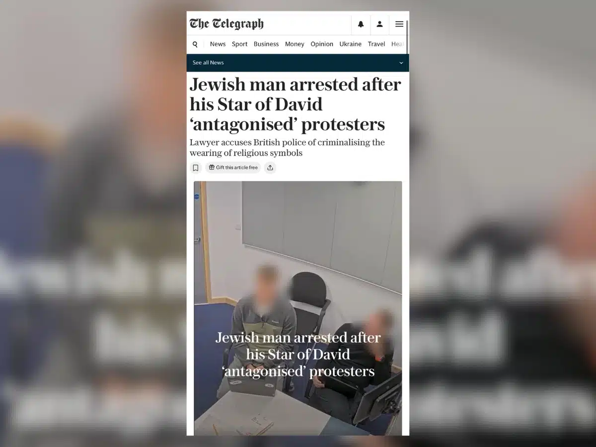 Man 'arrested for wearing Star of David' was trying to get at Jews
