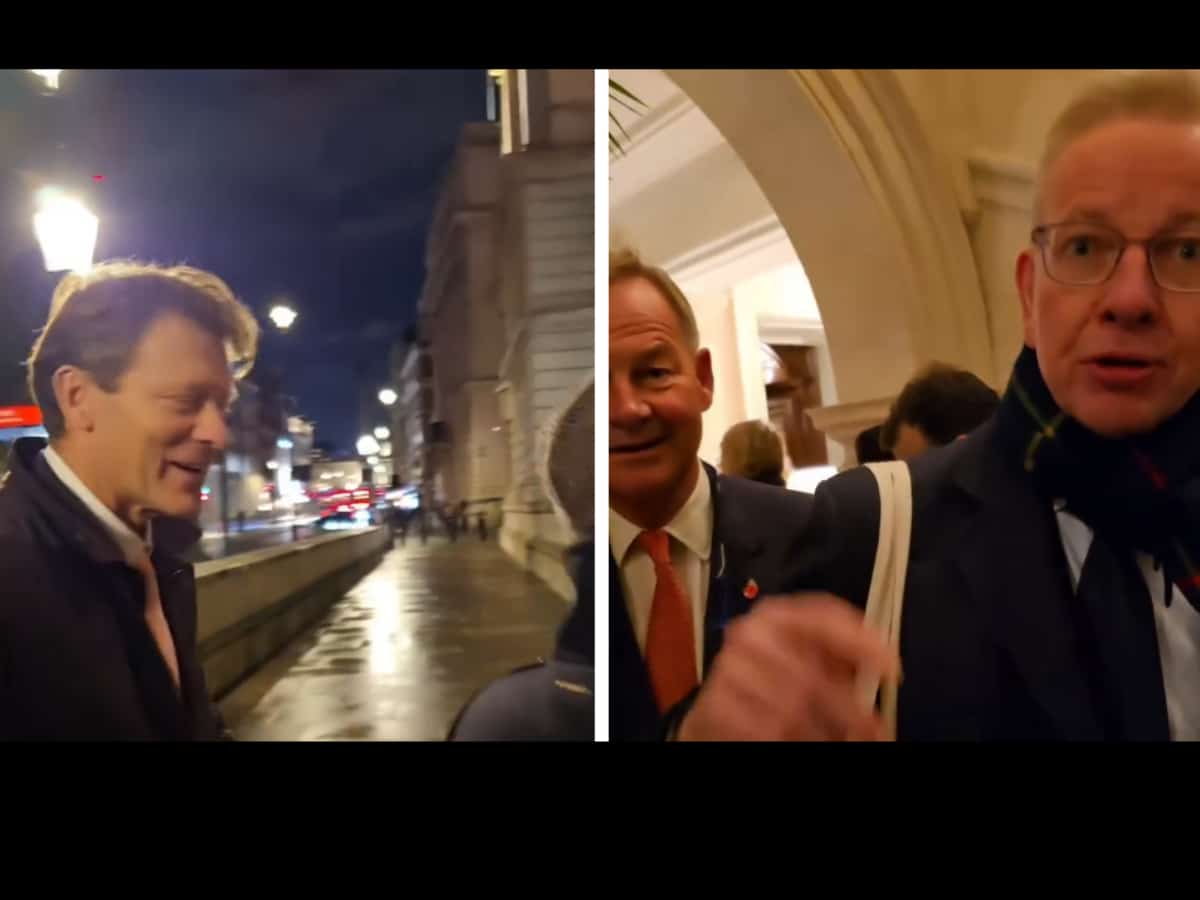 Michael Gove freaks out when confronted at the Spectator awards