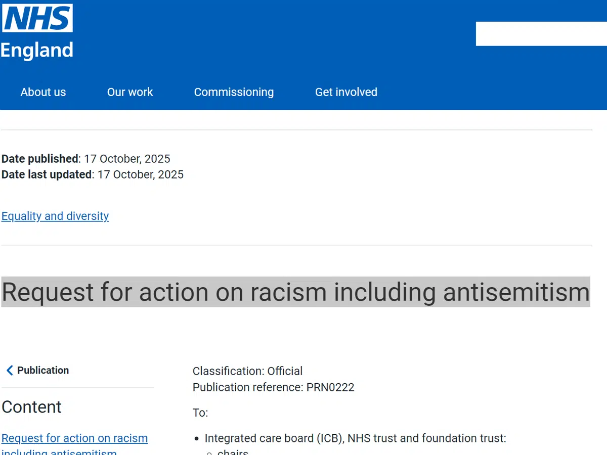NHS England orders staff to take pro-Israel ‘antisemitism’ training