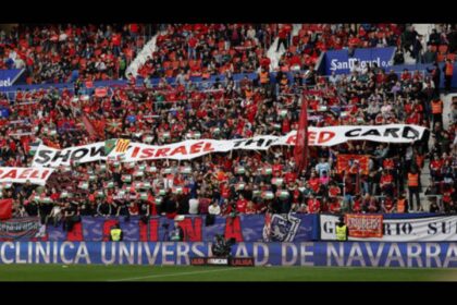 Osasuna fans bring La Liga match to halt with anti-genocide protest