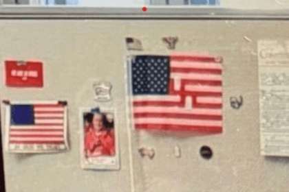 Republican Congressman caught with swastika flag on office wall