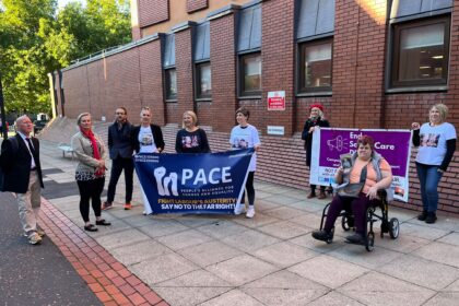 care home protest over privatisation