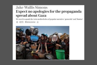 Telegraph just let Jake Wallis Simons publish genocide denial