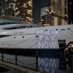 Billionaire Tory donor gets 'tax the super rich' splashed on his yacht