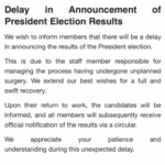 Exclusive: Rail union chief finally releases presidential election result