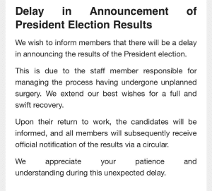 Exclusive: Rail union chief finally releases presidential election result