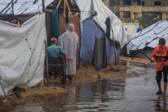 Gaza's displaced are now seeing their tent camps flooded
