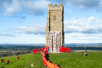 Glastonbury Tor hosts calls to boycott Israeli-linked companies