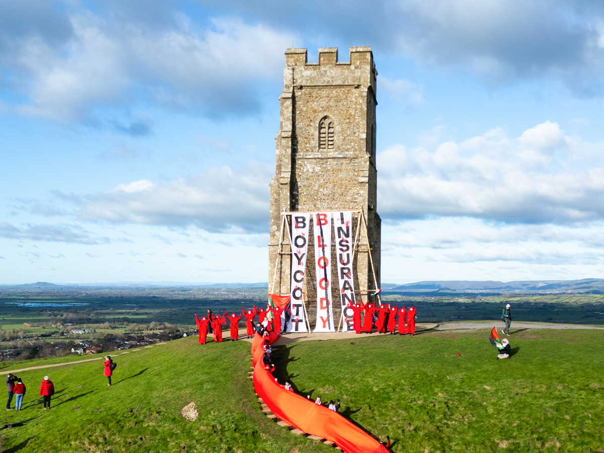 Glastonbury Tor hosts calls to boycott Israeli-linked companies