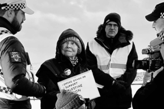 Holocaust survivor and freedom of speech protester speaks out