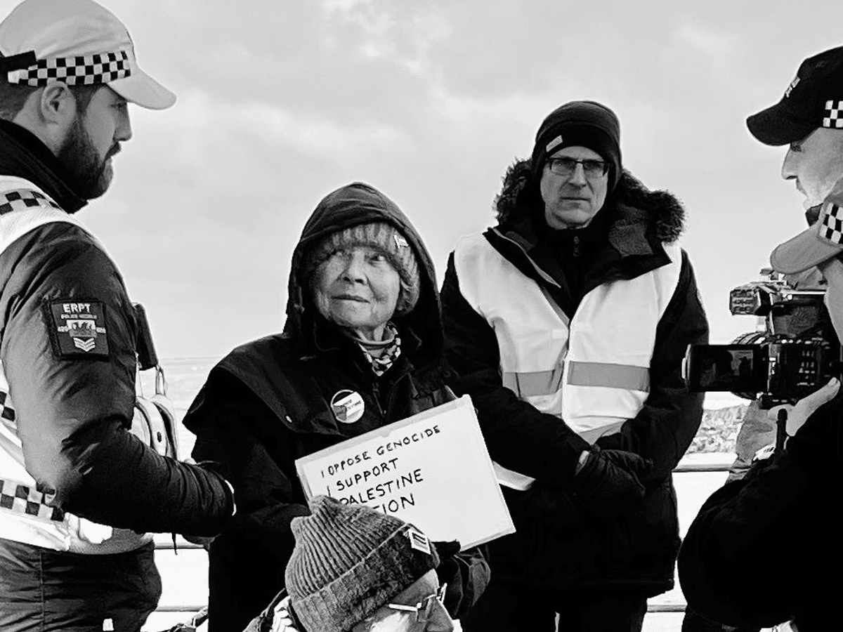 Holocaust survivor and freedom of speech protester speaks out