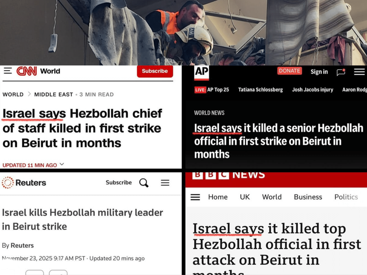 Mainstream media make excuses for Israel bombing Beirut