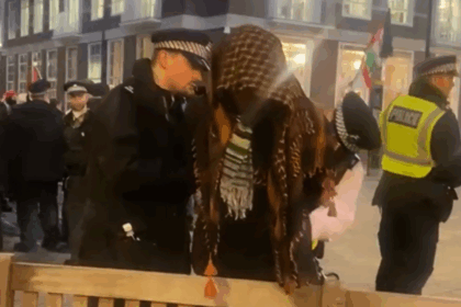 Police tackle elderly disabled Palestinian activist