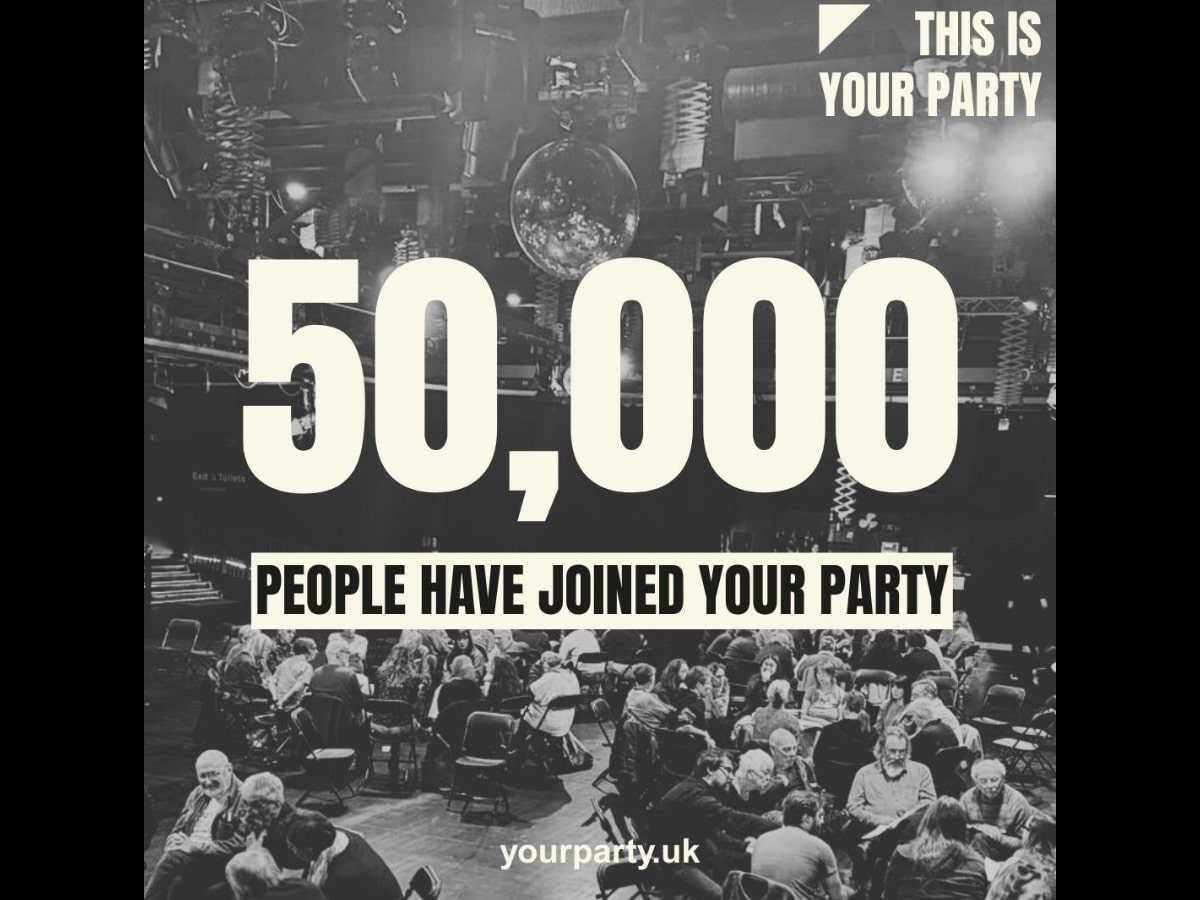 Your Party announce they've already surged to 50,000 members