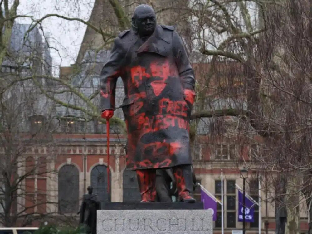 Olax Outis appears in court over Churchill statue action